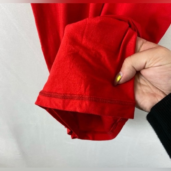 ❤️FINAL SALE❤️ Bardot Red Lace-up Detail Fitted Jersey Midi Dress Size US 2 - Picture 7 of 11